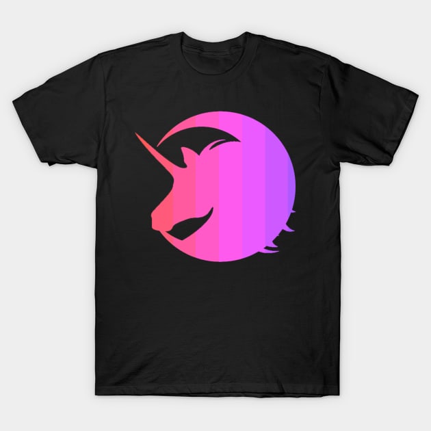 Bubblegum Unicorn Moon T-Shirt by Not Meow Designs 